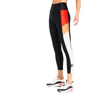 P.E NATION First Limit 7/8 Legging Black Orange White Colorblock size Medium